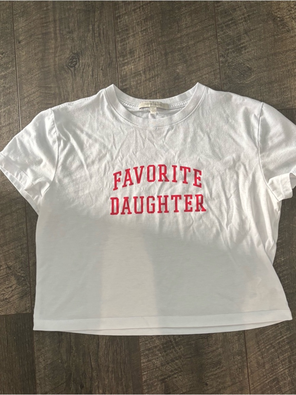 Favorite Daughter White cropped Graphic Tee